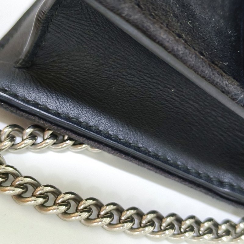 GUCCI Dionysus 超迷你 黑色絲絨虎頭鑲嵌酒神包斜背包單肩包 銀色五金 可拆式肩帶-11