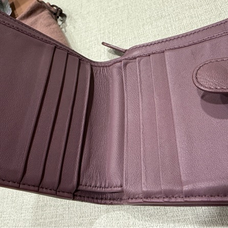 BOTTEGA VENETA INTRECCIATO 小羊皮手工編織短夾 (藕紫色)-12