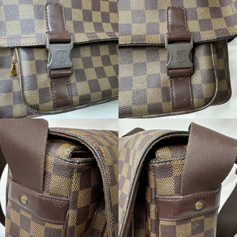 LV 棋盤格雙扣郵差包-8