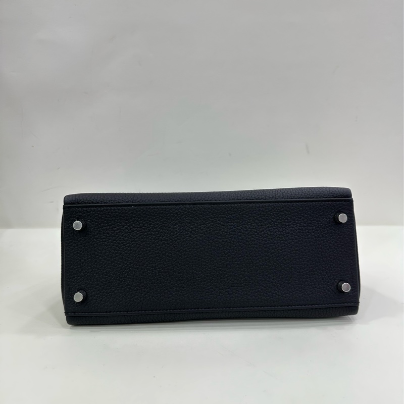 Hermes 愛馬仕 Kelly28黑銀 Togo W刻 copy購證-7
