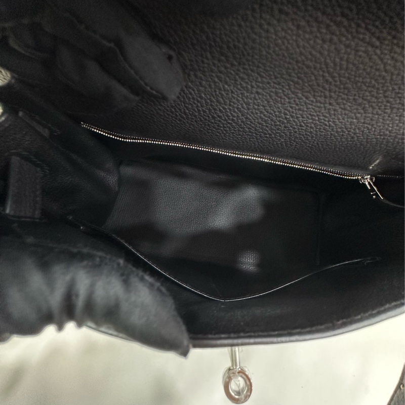 Hermes 愛馬仕 Kelly28黑銀 Togo W刻 copy購證-8