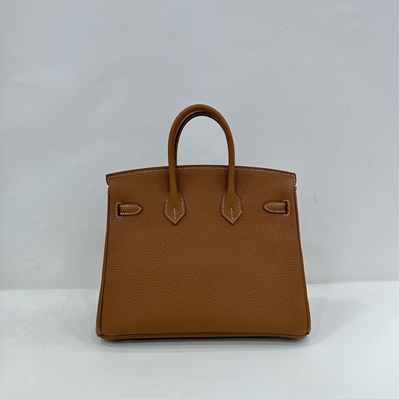 Hermes 愛馬仕 birkin25 金棕金扣W 全新 U刻-2