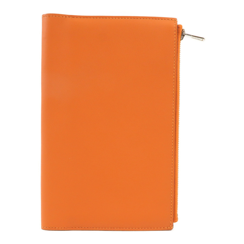 HERMES Swift皮革Passport Case護照套Orange 9J-0