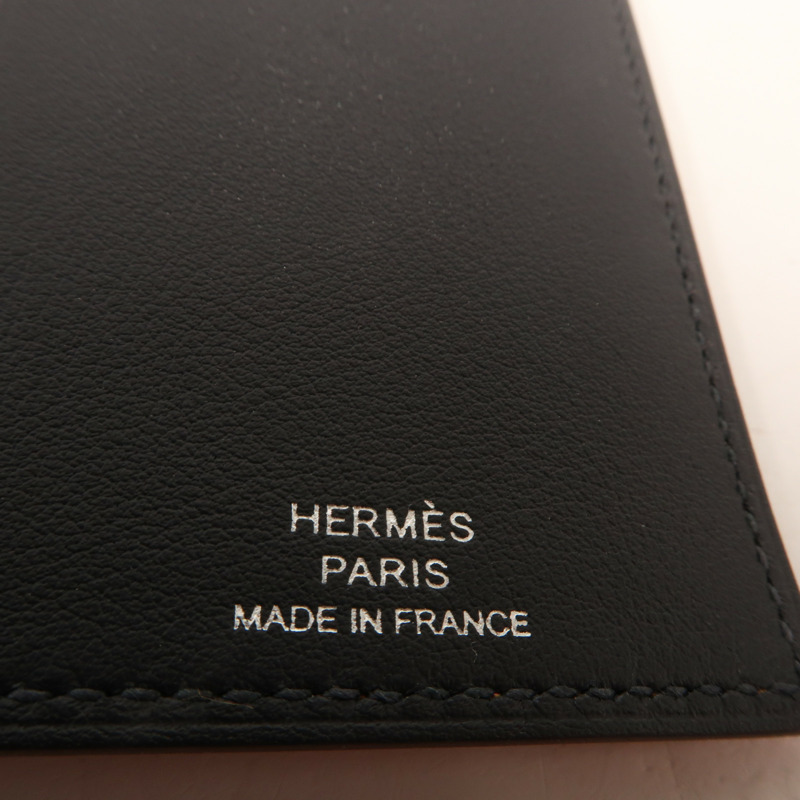 HERMES Swift皮革Passport Case護照套Orange 9J-6