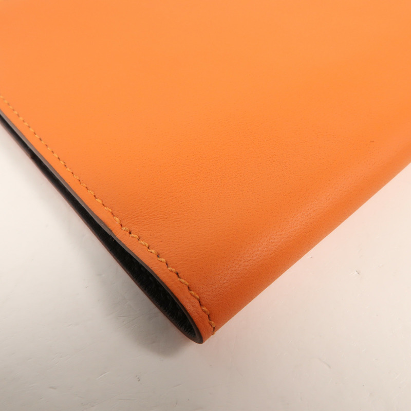 HERMES Swift皮革Passport Case護照套Orange 9J-10