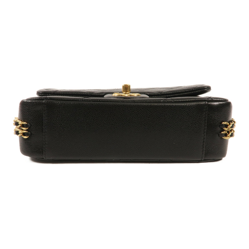 CHANEL 牛皮皮革Mini Flap Bag金扣鏈帶肩背袋-3