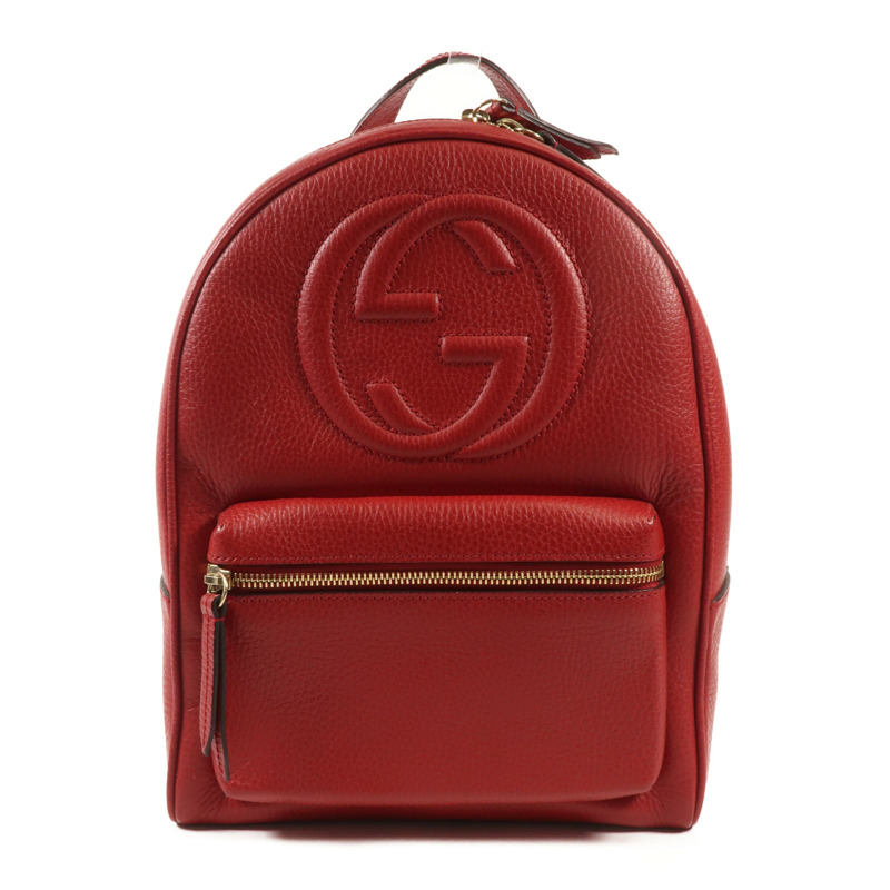 GUCCI 牛皮皮革Backpack金扣背包-0