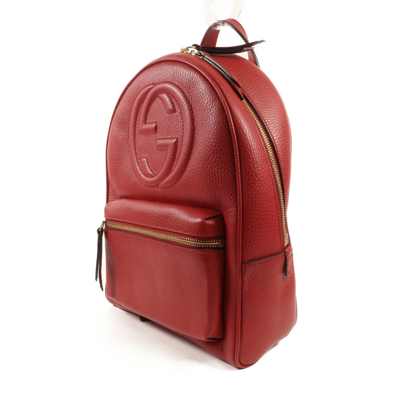 GUCCI 牛皮皮革Backpack金扣背包-2
