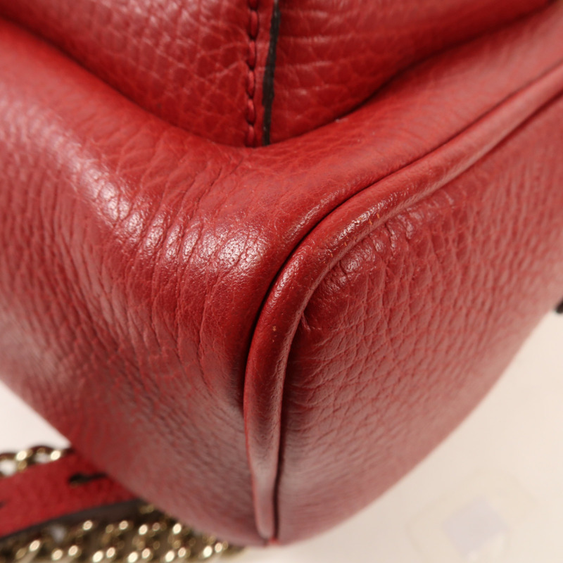 GUCCI 牛皮皮革Backpack金扣背包-6