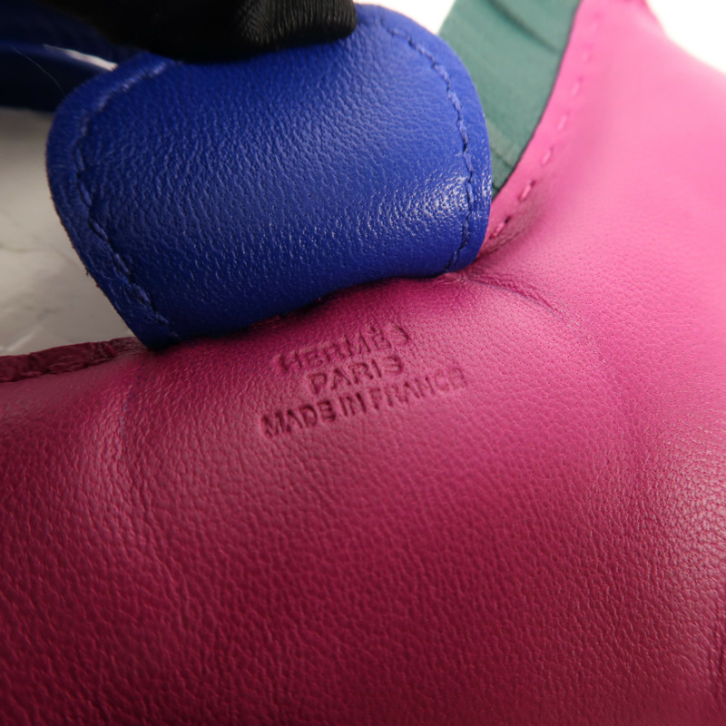 HERMES Milo皮革Rodeo MM掛飾Purple-4