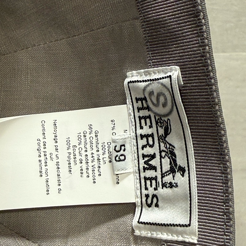 Hermes 男裝灰色簡約款鴨舌帽-3