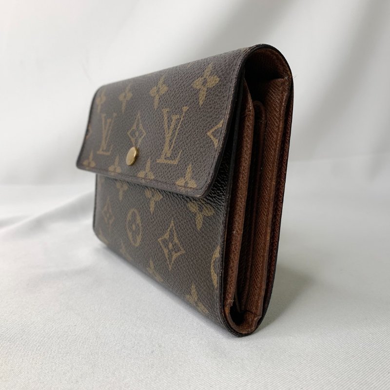 LV 經典Monogram老花扣式中夾-2