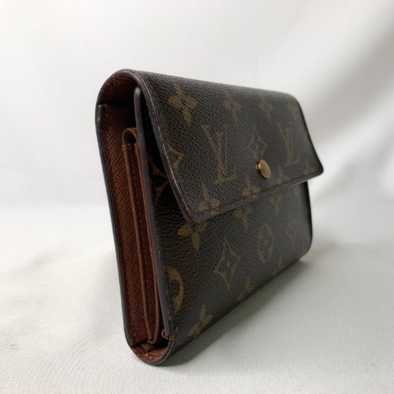 LV 經典Monogram老花扣式中夾-3