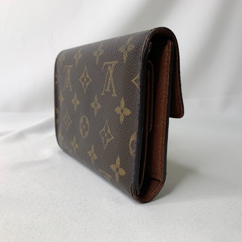 LV 經典Monogram老花扣式中夾-4