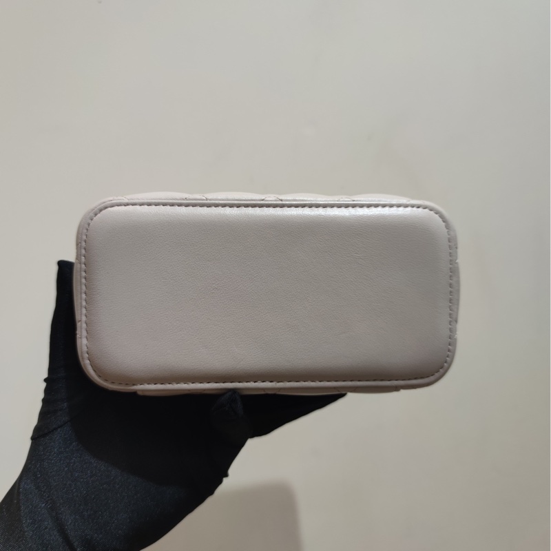 【閒置❤️】 Chanel 金球長盒子 單肩包 斜挎包 淡粉色 裸粉色金扣-4