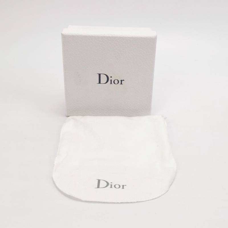 Dior Lady 戴妃漆皮牛皮藤格紋LOGO字母吊飾卡包Cardholder-11