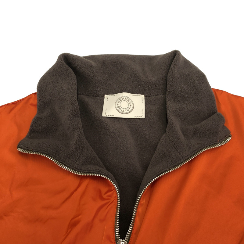 愛馬仕拉鍊夾克尼龍橙色二手女款 XL 碼-8