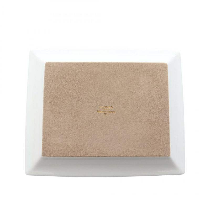 HERMES Vid Poche 愛馬仕 Sellier 托盤陶器藍金二手中性-1