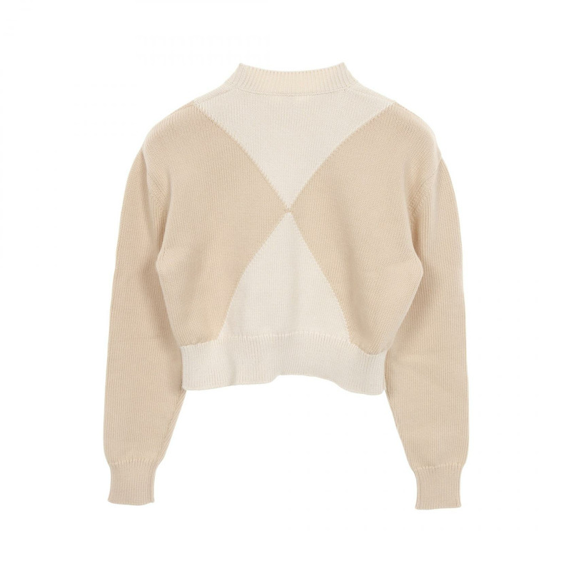 HERMES 針織毛衣 絲棉 尼龍 米色 二手 女款 34 碼-1