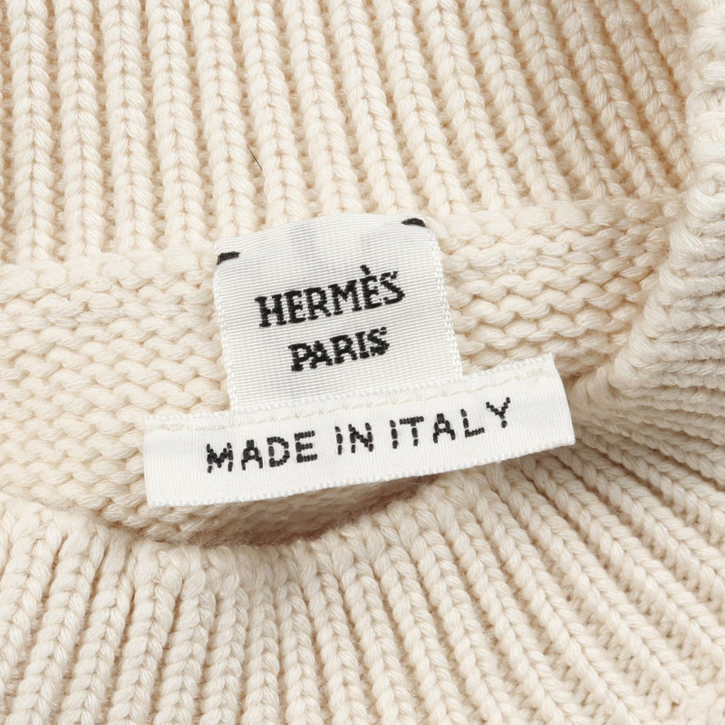 HERMES 針織毛衣 絲棉 尼龍 米色 二手 女款 34 碼-2