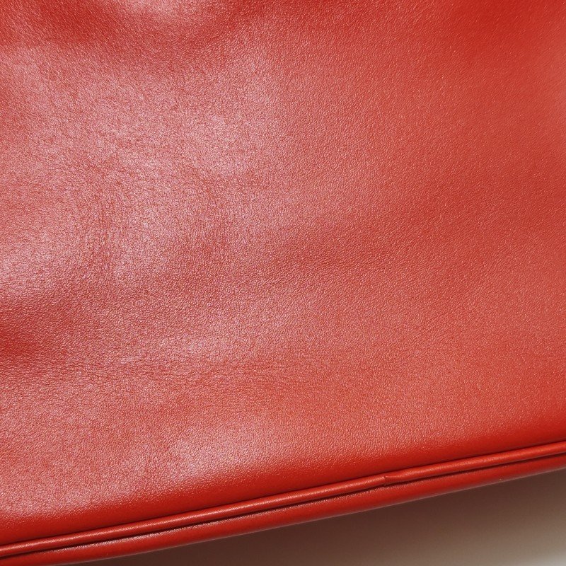 Hermes Birkin鉑金包25旋扣手提包Swift牛皮金扣9J火焰橘A刻-15