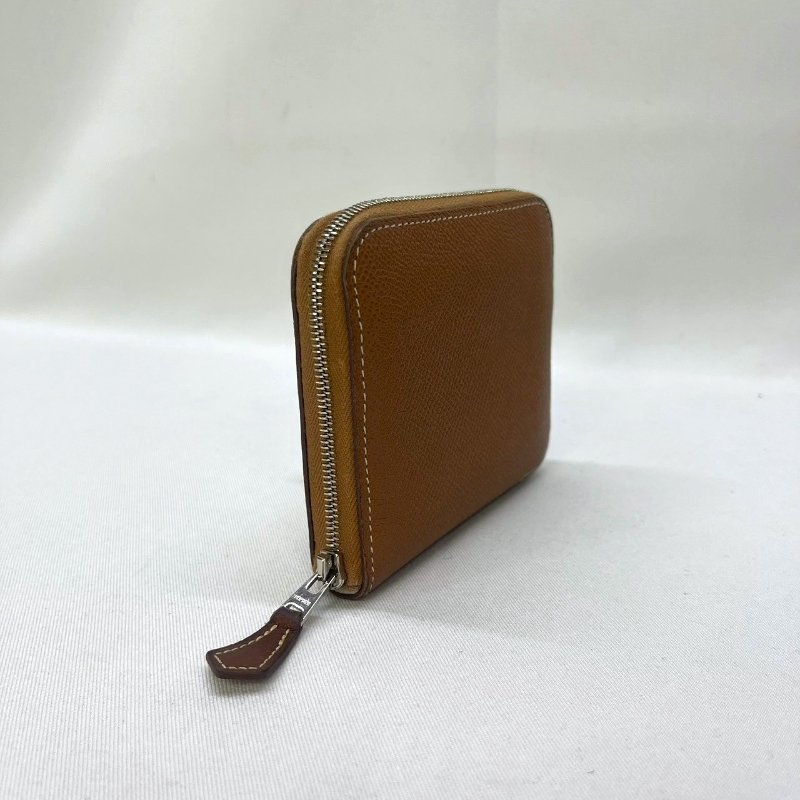 HERMES 金棕Silk'in絲巾短夾-2