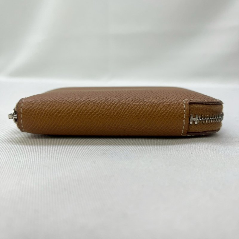 HERMES 金棕Silk'in絲巾短夾-7