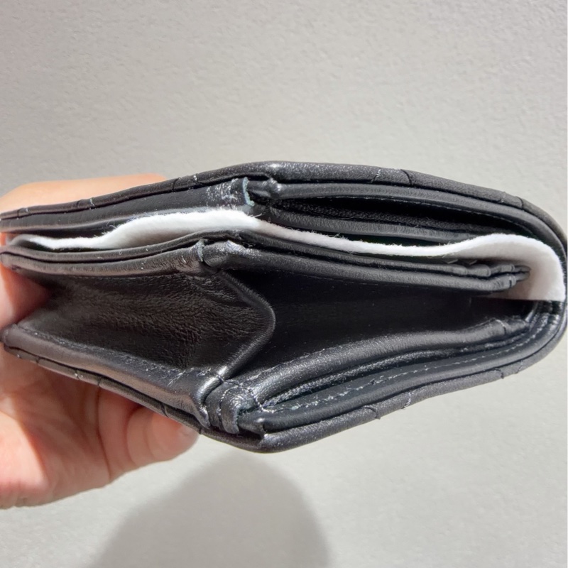 【全🆕 閒置】 chanel 25c黑色菱格紋so black雙c logo短款對折錢包-6