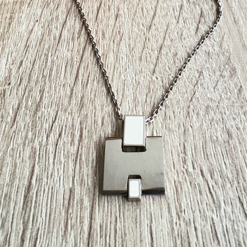 愛馬仕 HERMES H項鍊 白色-0