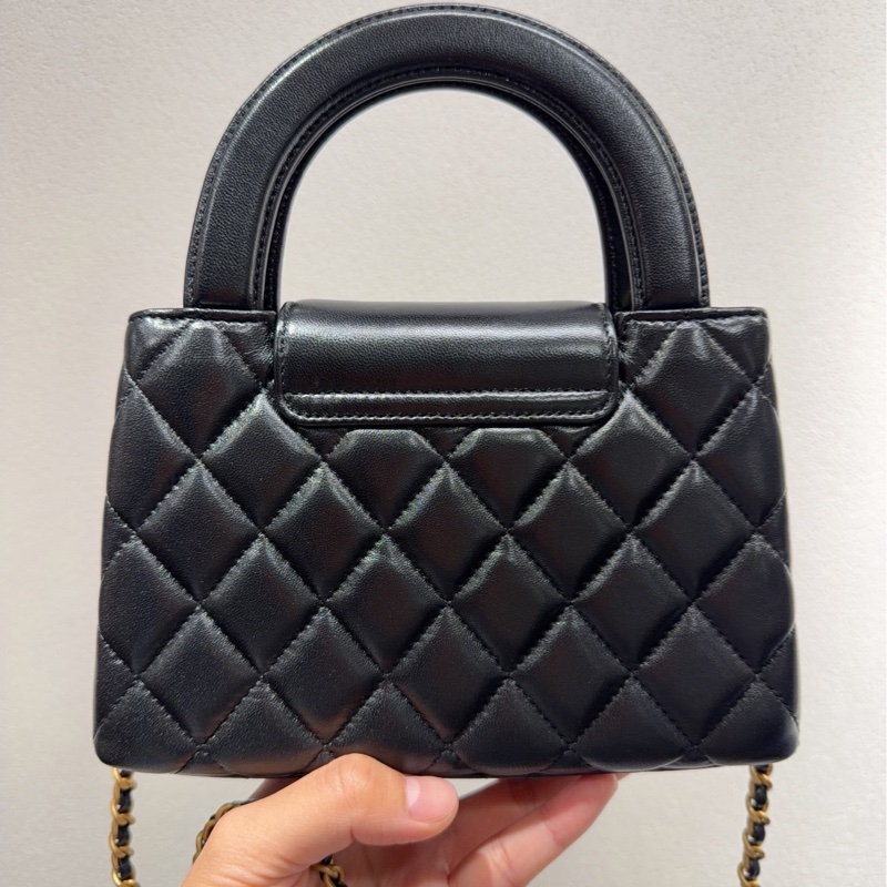 【全🆕 閒置】 chanel 經典25a新款kelly nano手提包鏈條包 黑色金鍊單肩斜挎包 手提袋-1