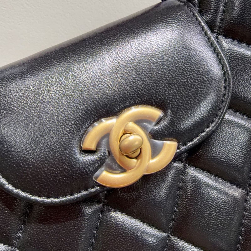 【全🆕 閒置】 chanel 經典25a新款kelly nano手提包鏈條包 黑色金鍊單肩斜挎包 手提袋-3
