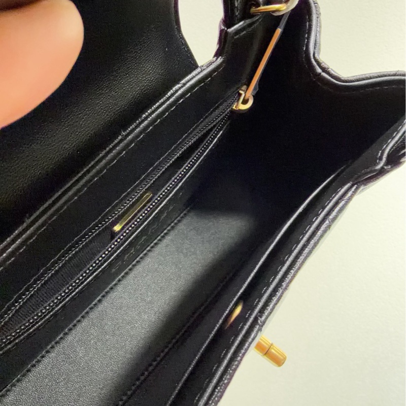 【全🆕 閒置】 chanel 經典25a新款kelly nano手提包鏈條包 黑色金鍊單肩斜挎包 手提袋-7