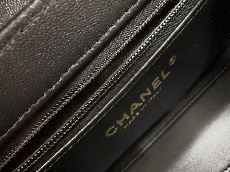 【全🆕 閒置】 chanel 經典25a新款kelly nano手提包鏈條包 黑色金鍊單肩斜挎包 手提袋-8