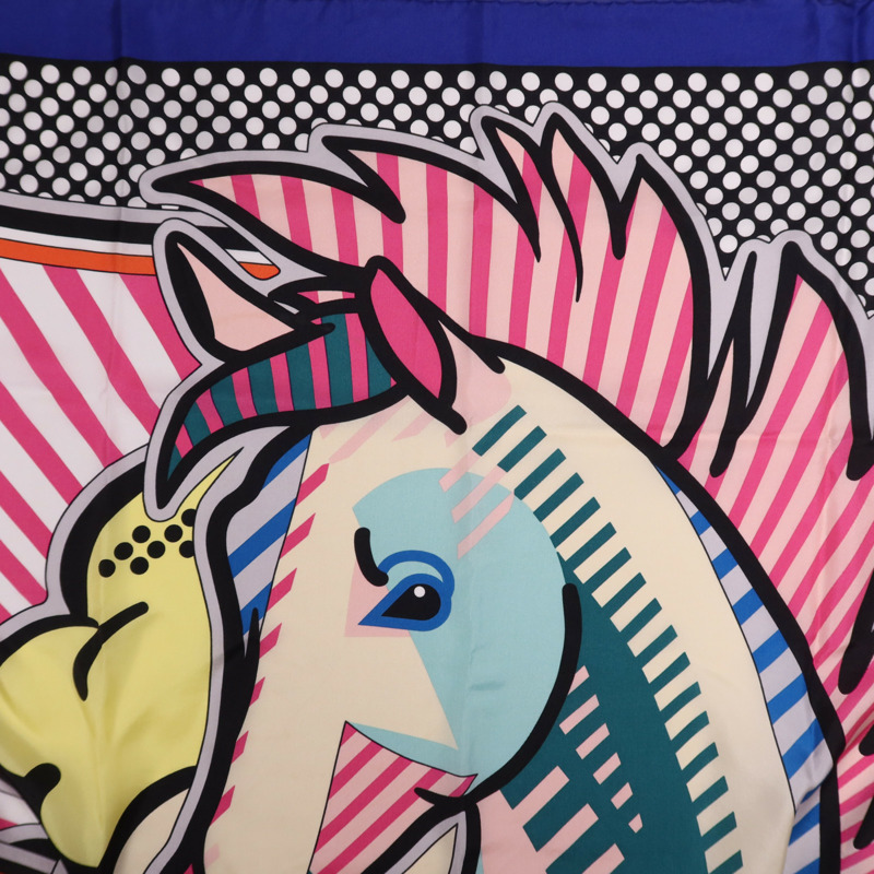 HERMES 絲質Scarf 140X140絲巾Multicolor-4