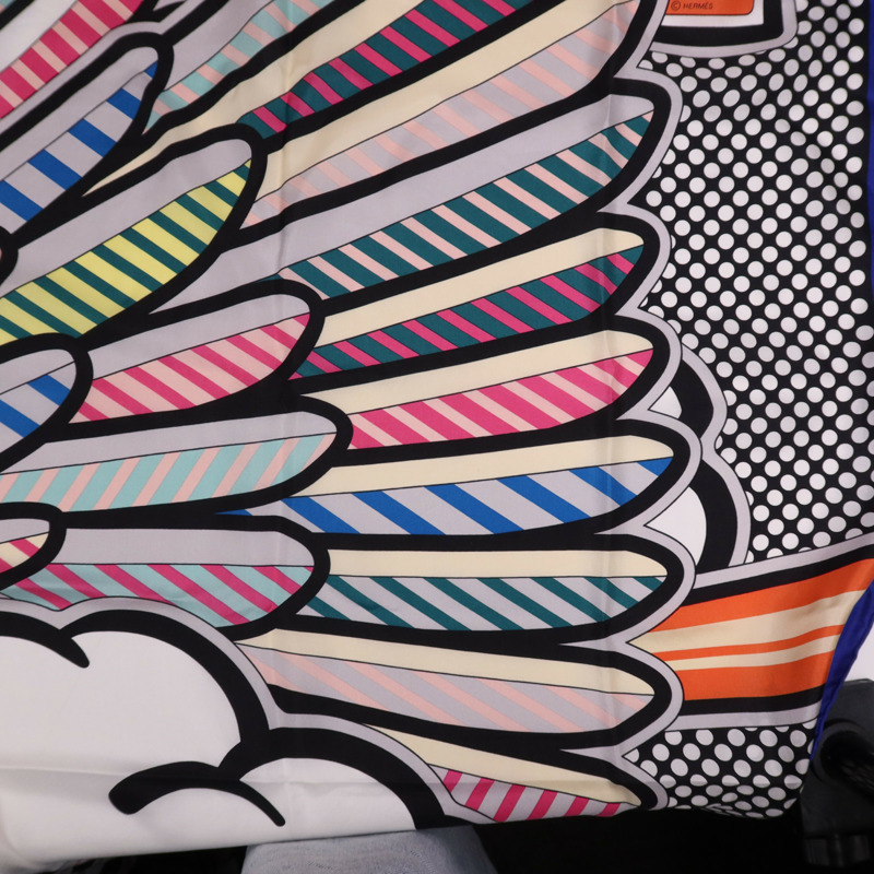HERMES 絲質Scarf 140X140絲巾Multicolor-13