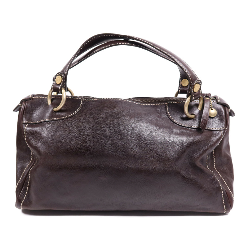 CELINE 牛皮皮革Bowling Bag金扣肩背袋-0