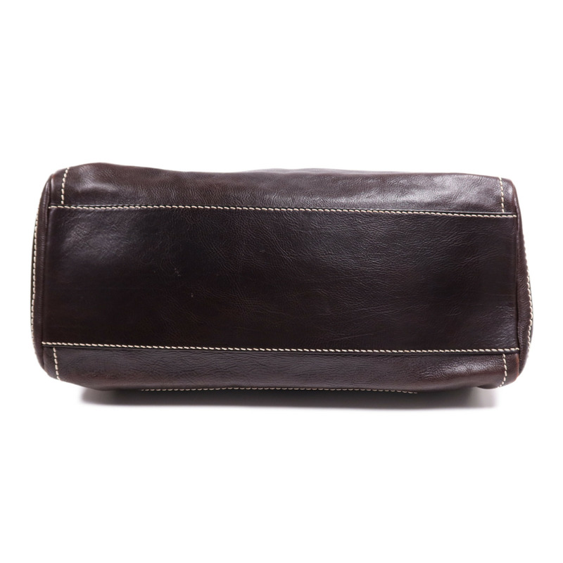 CELINE 牛皮皮革Bowling Bag金扣肩背袋-3