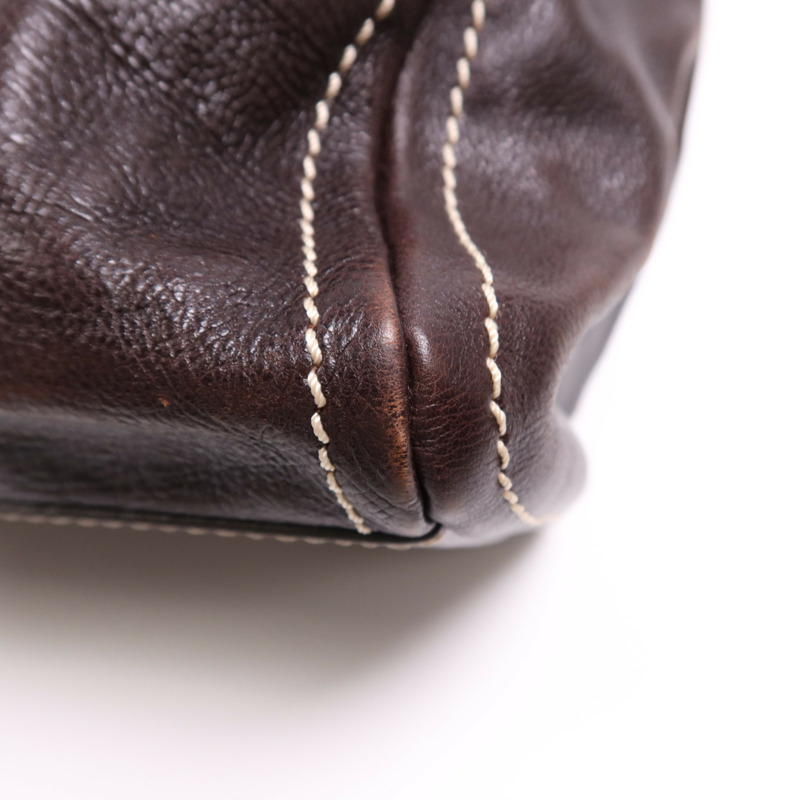 CELINE 牛皮皮革Bowling Bag金扣肩背袋-6