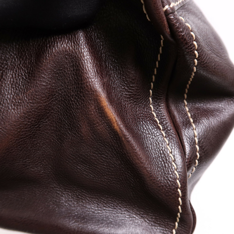 CELINE 牛皮皮革Bowling Bag金扣肩背袋-8