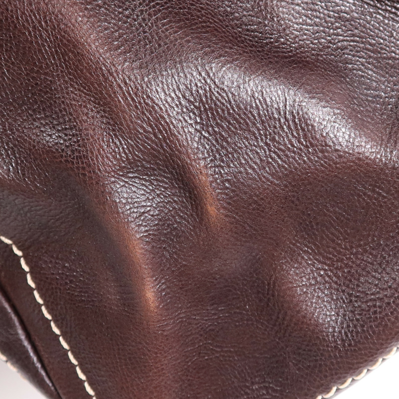 CELINE 牛皮皮革Bowling Bag金扣肩背袋-17