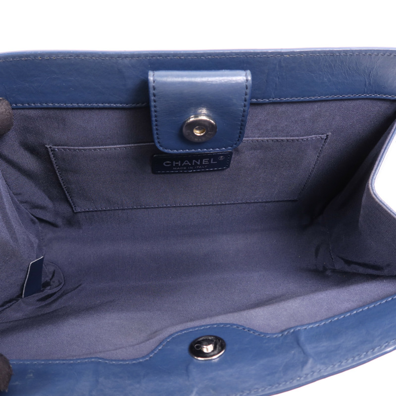 CHANEL 牛皮皮革Shoulder Bag銀扣鏈帶肩背袋-4