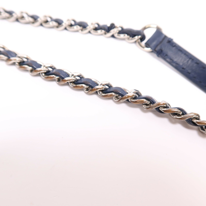 CHANEL 牛皮皮革Shoulder Bag銀扣鏈帶肩背袋-16