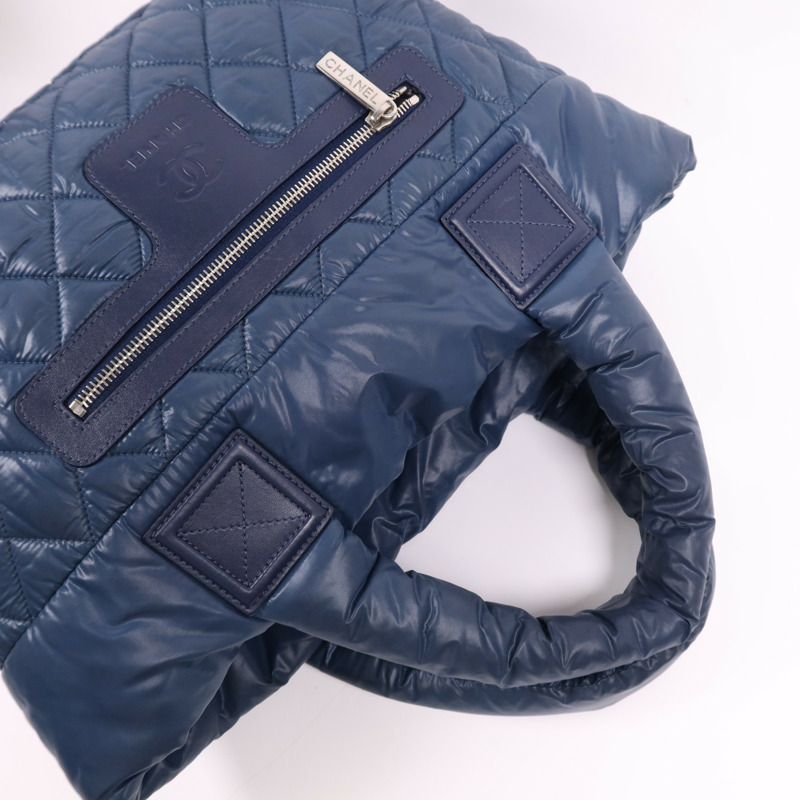 CHANEL 尼龍Coco Cocoon Small銀扣手挽袋-8