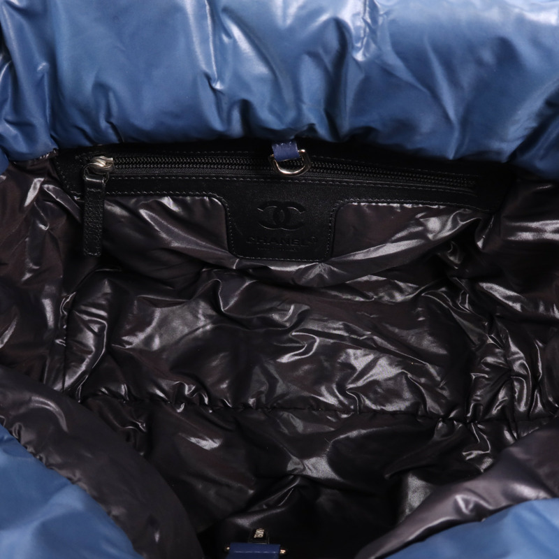 CHANEL 尼龍Coco Cocoon Small銀扣手挽袋-14