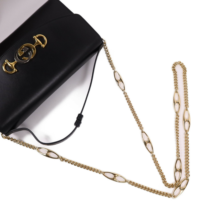 GUCCI 牛皮皮革Chain Shoulder Bag鏈帶肩背袋-11
