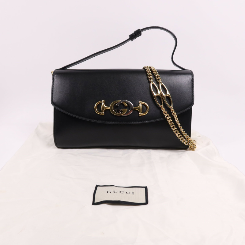 GUCCI 牛皮皮革Chain Shoulder Bag鏈帶肩背袋-15