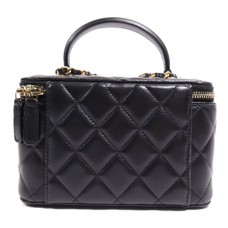 CHANEL 羊皮皮革Vanity Case金扣鏈帶肩背袋-1