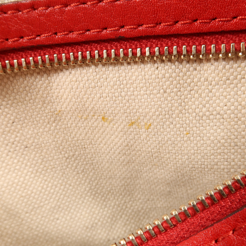 GUCCI 帆布/皮革Bella Bamboo Tassel金扣肩背袋-12