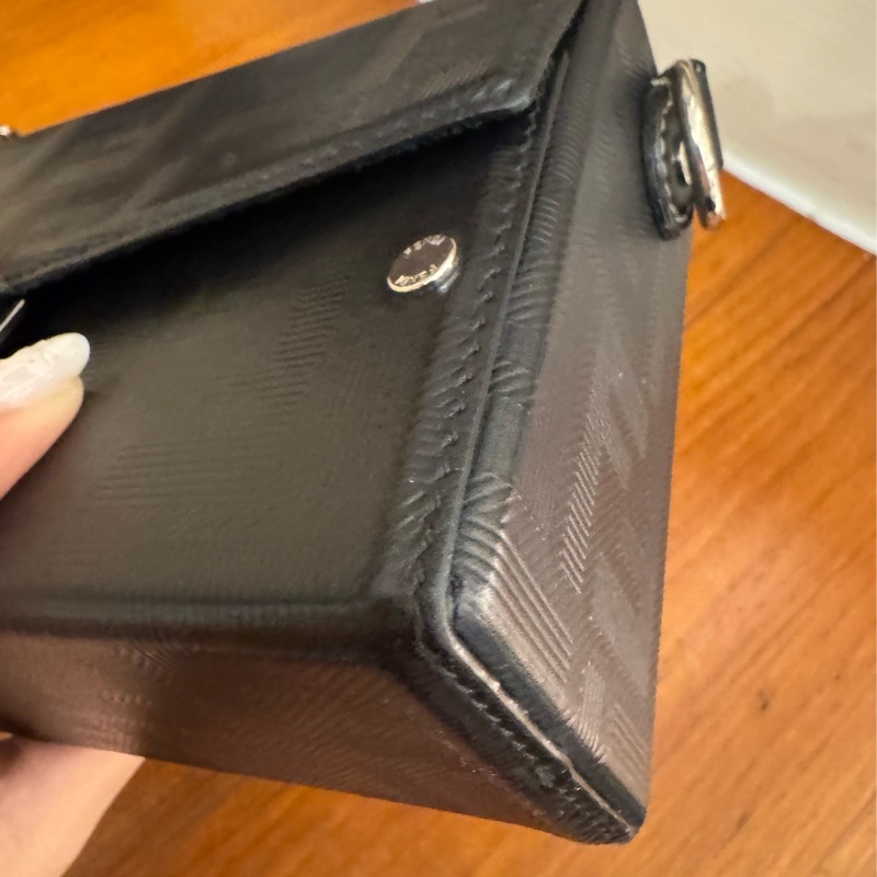 Fendi黑色硬殼手提兩用包-11