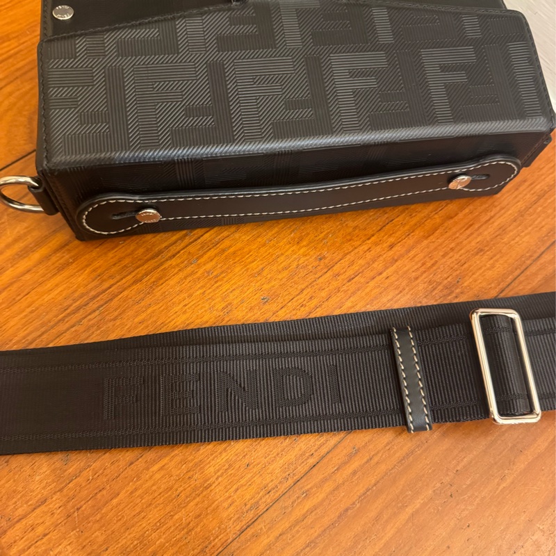 Fendi黑色硬殼手提兩用包-43